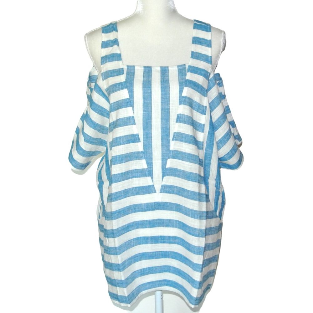 Soft Surroundings Sunset Linen Blend Striped Tunic - Picture 4 of 12